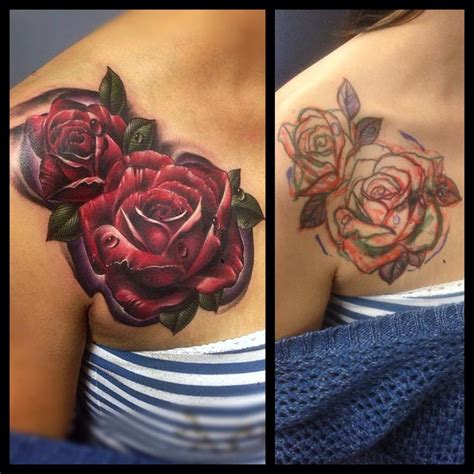 chest cover up tattoo|feminine chest tattoo cover up.